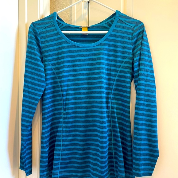 Eddie Bauer Tops - Eddie Bauer Blue Striped Women’s Longsleeve Top
